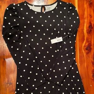 NWT Black polka dot old navy dress sz small